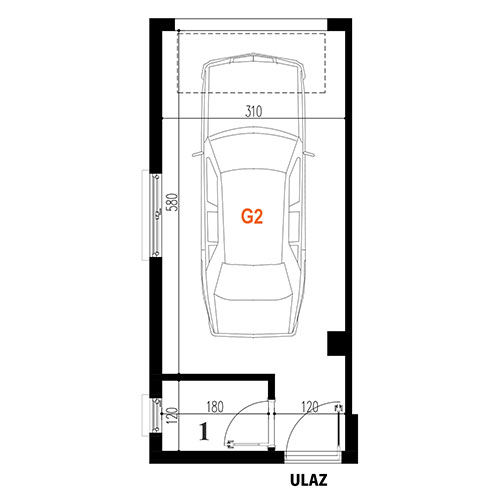Garaža 2B (21m2)
